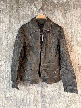 MONTANA CO Women's Faux Leather Jacket Size M